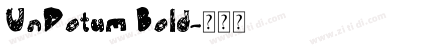 UnDotum Bold字体转换